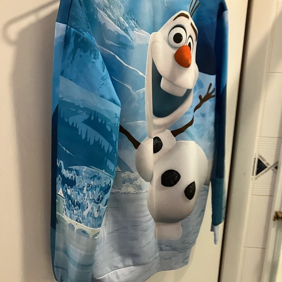 People focus brand disneys frozen all over print olaf character sweater shirt XL - Picture 8 of 14